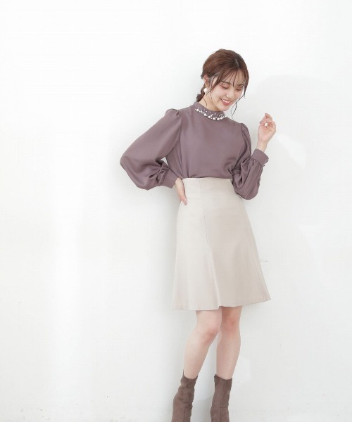 PROPORTION BODY DRESSING(プロポーションボディドレッシング)の「パールネックブラウス / 1212210910(シャツ/ブラウス・レディース・オフホワイト/グレー/ブラウン・FREE)」の8枚目の写真