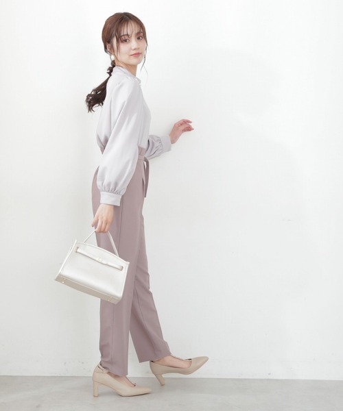 PROPORTION BODY DRESSING(プロポーションボディドレッシング)の「パールネックブラウス / 1212210910(シャツ/ブラウス・レディース・オフホワイト/グレー/ブラウン・FREE)」の4枚目の写真