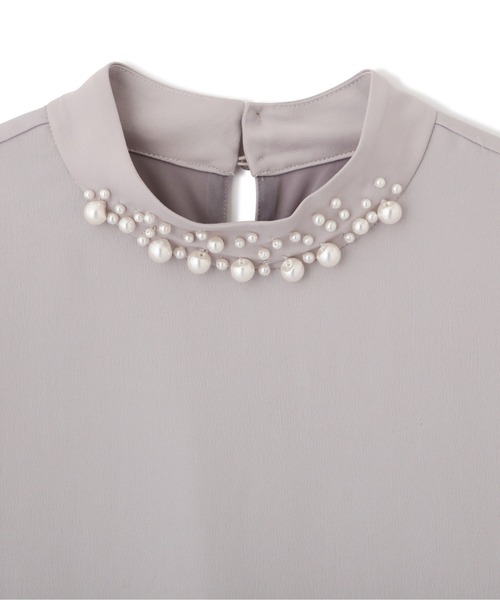 PROPORTION BODY DRESSING(プロポーションボディドレッシング)の「パールネックブラウス / 1212210910(シャツ/ブラウス・レディース・オフホワイト/グレー/ブラウン・FREE)」の14枚目の写真