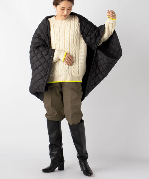 Traditional Weatherwear(トラディショナルウェザーウェア)の「◇【WEB限定】【TRADITIONAL WEATHERWEAR】MULTI BLANKET DOWN PA(ダウンジャケット/コート・レディース・チャコールグレー/ブラック/オフホワイト・FREE)」の13枚目の写真