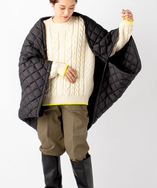 Traditional Weatherwear(トラディショナルウェザーウェア)の「◇【WEB限定】【TRADITIONAL WEATHERWEAR】MULTI BLANKET DOWN PA(ダウンジャケット/コート・レディース・チャコールグレー/ブラック/オフホワイト・FREE)」の5枚目の写真