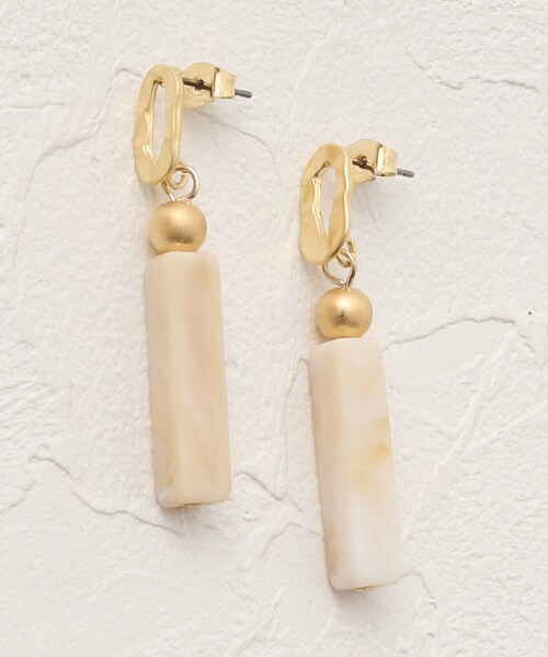 SHOO・LA・RUE(シューラルー)の「◆ショートスティックピアス(ピアス(両耳用)・レディース・ダークブラウン/ナチュラル/キャメル・00)」の1枚目の写真