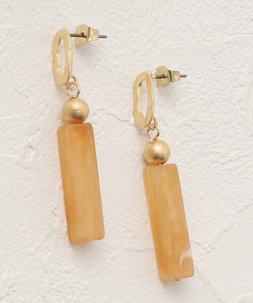 SHOO・LA・RUE(シューラルー)の「◆ショートスティックピアス(ピアス(両耳用)・レディース・ダークブラウン/ナチュラル/キャメル・00)」の4枚目の写真
