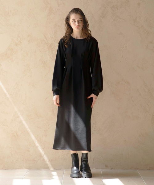 MIELI INVARIANT(ミエリインヴァリアント)の「Tuck Sweat Onepiece(ワンピース・レディース・ブラック/その他・FREE)」の14枚目の写真