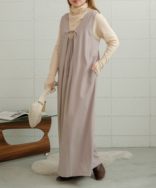 Bab（バブ）の「リンキングハイネックニットトップス（ニット/セーター・レディース・チャコールグレー/オレンジ/アイボリー/ピンク/ベージュ/ブラック・FREE）」の16枚目の写真