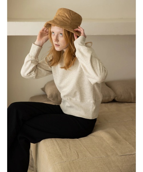 koe(コエ)の「ショート丈裏起毛トレーナー(スウェット・レディース・ピンク/アイボリー・M/L)」の18枚目の写真