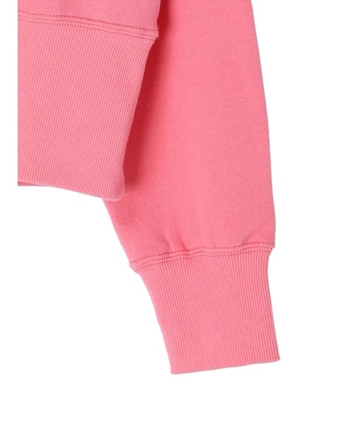 koe(コエ)の「ショート丈裏起毛トレーナー(スウェット・レディース・ピンク/アイボリー・M/L)」の9枚目の写真