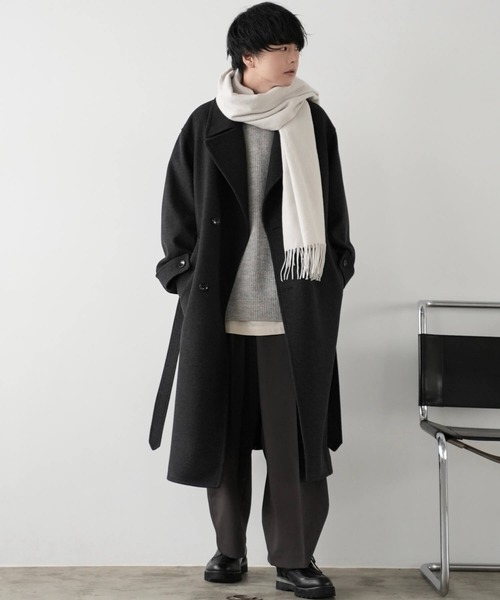 SMOOTH MELANGE WRAP COAT（その他アウター）｜WYM LIDNM（ウィム バイ