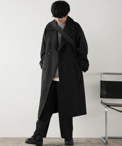 SMOOTH MELANGE WRAP COAT（その他アウター）｜WYM LIDNM（ウィム バイ