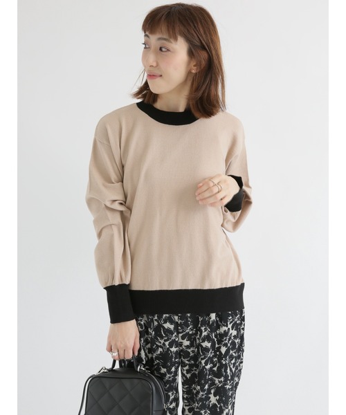 Lugnoncure(ルノンキュール)の「リンガーニット(ニット/セーター・レディース・ベージュ/ブラウン/グリーン・フリ-)」の2枚目の写真