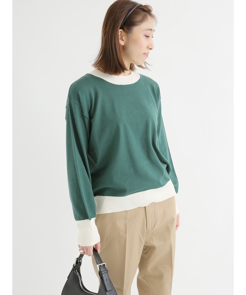 Lugnoncure(ルノンキュール)の「リンガーニット(ニット/セーター・レディース・ベージュ/ブラウン/グリーン・フリ-)」の3枚目の写真