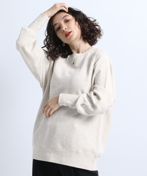 eL（エル）の「【eL】Vintage Sweatshirt/170845（スウェット・レディース・チャコールグレー/ネイビー/オートミール/ミント・FREE）」の7枚目の写真