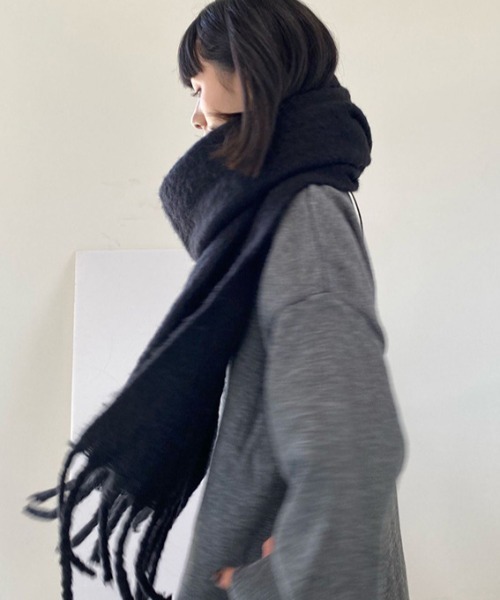 セール】ベーシックフリンジマフラー（マフラー）｜Vipoa（ヴィポア