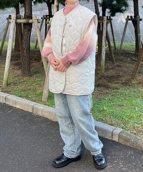 kutir（クティール）の「2wayリボンキルティングブルゾン（ブルゾン・レディース・ブラック/アイボリー/カーキ・FREE）」の22枚目の写真