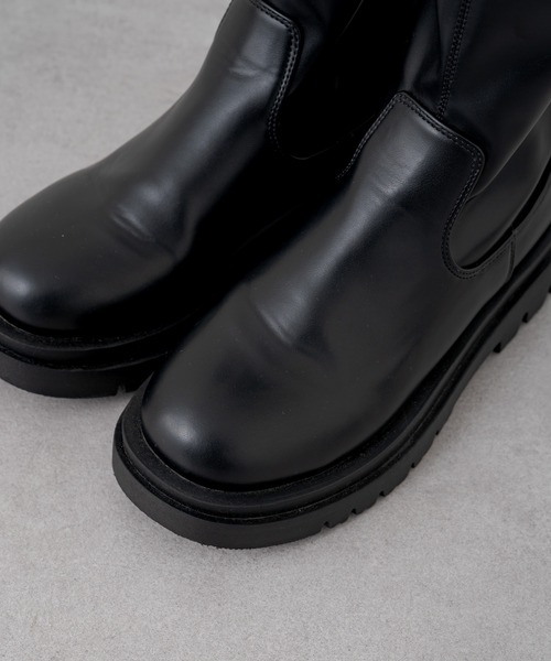 Kastane（カスタネ）の「ストレッチ厚底ミドルブーツ（ブーツ）」 - WEAR