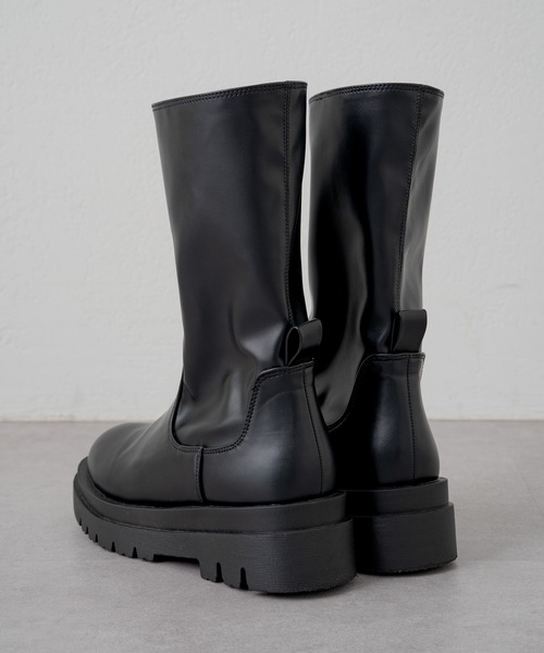 Kastane(カスタネ)の「ストレッチ厚底ミドルブーツ(ブーツ・レディース・ブラウン/ブラック・38/36/37)」の8枚目の写真