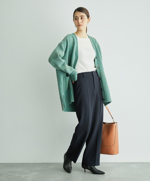 ROPE'（ロペ）の「ダブルクロスサイドゴムストレートワイドパンツ（その他パンツ・レディース・ピンク系その他2/オフホワイト/ネイビー/ブルー系その他4・36/40/38）」の6枚目の写真