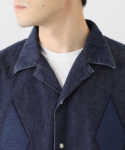 KUON（クオン）の「【KUON / クオン】別注 SAKIORI WAPPEN DENIM SHIRTS（シャツ/ブラウス・メンズ・ブルー/ブラック・SMALL/MEDIUM/LARGE/X-LARGE）」の15枚目の写真