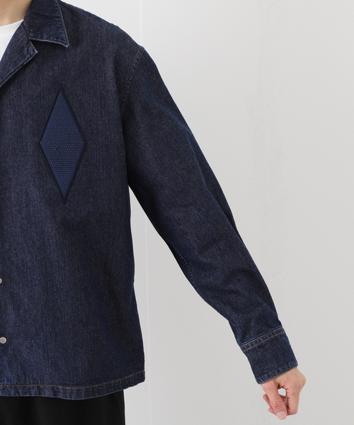 KUON（クオン）の「【KUON / クオン】別注 SAKIORI WAPPEN DENIM SHIRTS（シャツ/ブラウス・メンズ・ブルー/ブラック・SMALL/MEDIUM/LARGE/X-LARGE）」の7枚目の写真