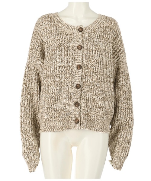 anap mimpi（アナップミンピ）の「前後2WAYトリコロールヤーンニットカーディガン（カーディガン/ボレロ・レディース・ブラウン/パープル/オレンジ・FREE）」の18枚目の写真