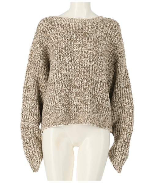 anap mimpi（アナップミンピ）の「前後2WAYトリコロールヤーンニットカーディガン（カーディガン/ボレロ・レディース・ブラウン/パープル/オレンジ・FREE）」の9枚目の写真