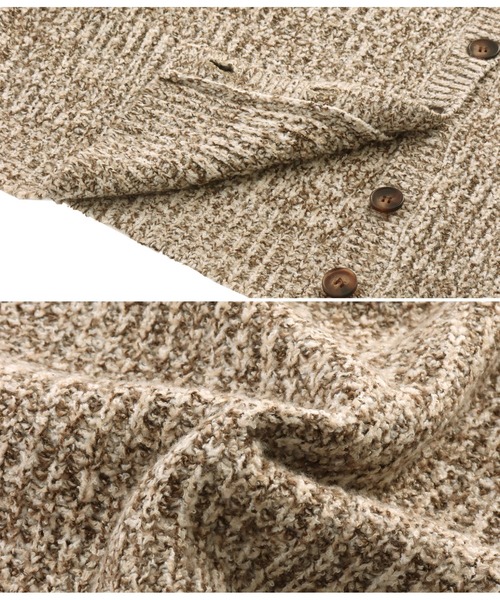 anap mimpi（アナップミンピ）の「前後2WAYトリコロールヤーンニットカーディガン（カーディガン/ボレロ・レディース・ブラウン/パープル/オレンジ・FREE）」の15枚目の写真