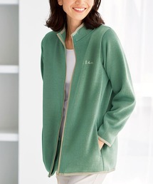 ELLE Active 裏起毛フリース配色ジャケット