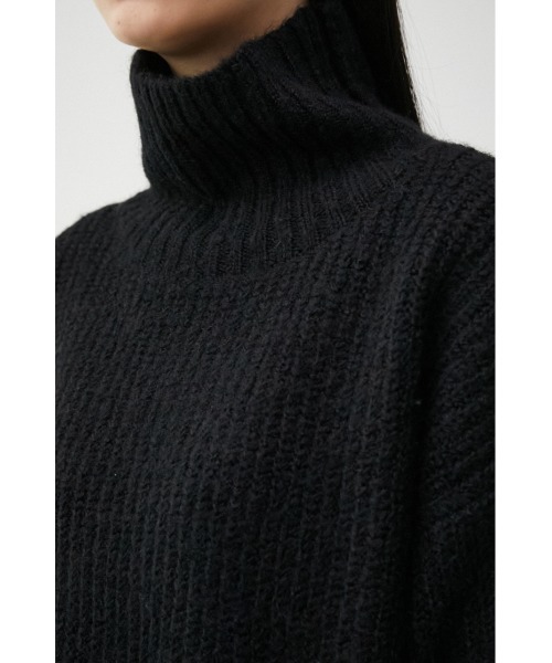 AZUL by moussy（アズールバイマウジー）の「BIG TURTLE MIX KNIT TOPS/ビッグタートルミックスニットトップス（ニット/セーター・レディース・ブルー/杢グレー/ブラック/ライトベージュ/ライム/オレンジ・SMALL/MEDIUM）」の21枚目の写真