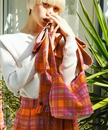 moyan ecri（モヤン エクリ）の「チェックリボンショルダーBAG（ショルダーバッグ）」