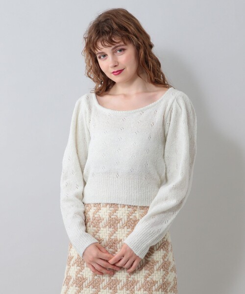 DEICY（デイシー）の「ラメブークレパフスリーブニット（ニット