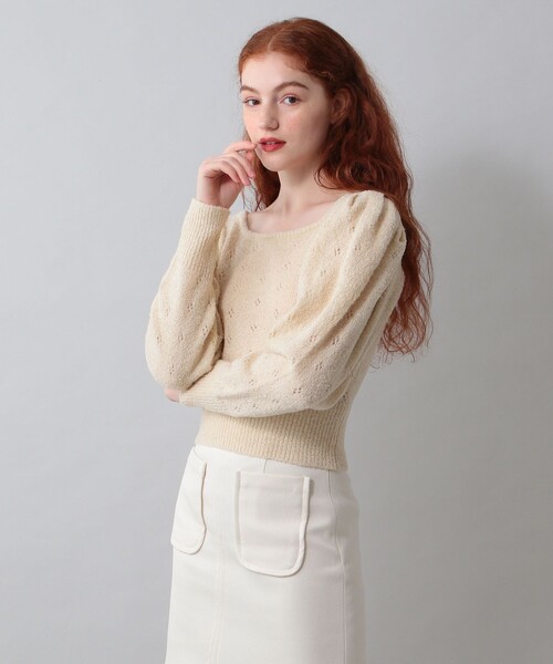 DEICY♡パフスリーブニット DEICY（デイシー）の「ラメブークレパフスリーブニット（ニット