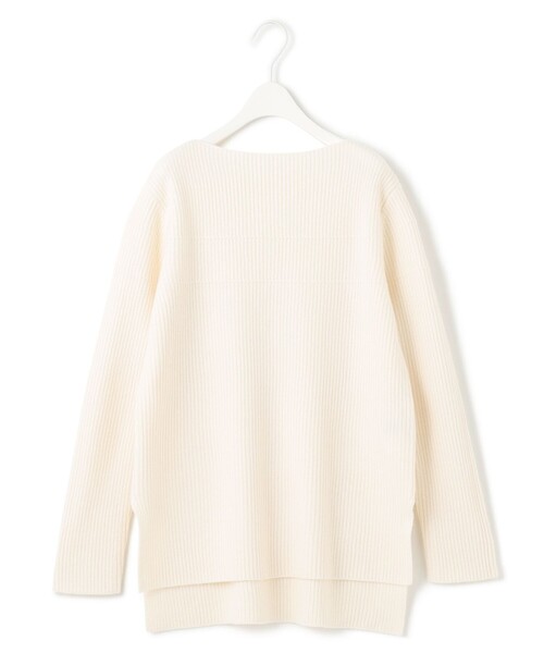 ICB(アイシービー)の「【WEB限定カラーあり】ウールカシミヤ ボートネックニット(ニット/セーター・レディース・ホワイト系/ブラック系/ライトグリーン系/ブルー系・SMALL)」の2枚目の写真