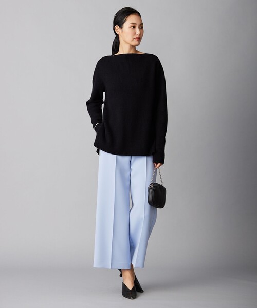 ICB(アイシービー)の「【WEB限定カラーあり】ウールカシミヤ ボートネックニット(ニット/セーター・レディース・ホワイト系/ブラック系/ライトグリーン系/ブルー系・SMALL)」の9枚目の写真