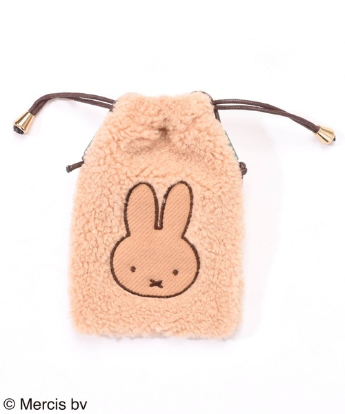 Miffy ミッフィー公式海外限定 ミッフィー編みショルダーバッグ Miffy ニットショルダーバッグ ベージュ miffy ミッフィー