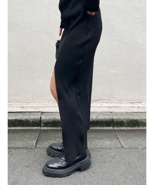 EVRIS（エヴリス）の「ディープスリットロングニットワンピース（ワンピース・レディース・パープル/ブラック/ブルー・FREE）」の10枚目の写真