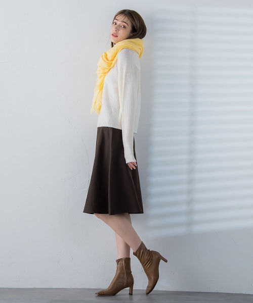 ketty(ケティ)の「無地ストール(マフラー・レディース・グリーン/オレンジ/イエロー/オフホワイト・FREE)」の19枚目の写真