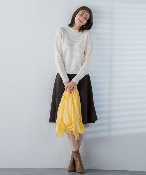 ketty(ケティ)の「無地ストール(マフラー・レディース・グリーン/オレンジ/イエロー/オフホワイト・FREE)」の21枚目の写真