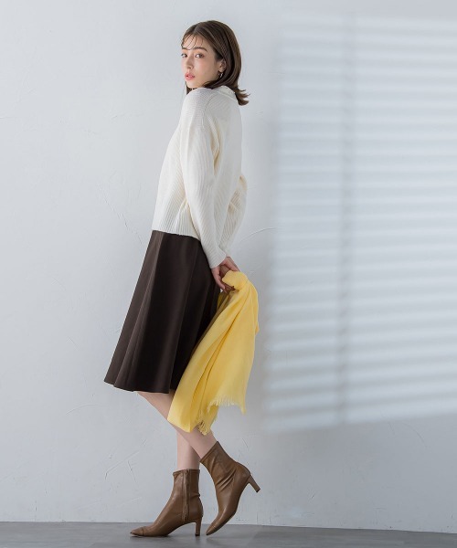 ketty(ケティ)の「無地ストール(マフラー・レディース・グリーン/オレンジ/イエロー/オフホワイト・FREE)」の22枚目の写真