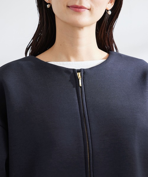 ROPE' PICNIC（ロペピクニック）の「ボックスシルエットダンボールブルゾン（ブルゾン・レディース・ベージュ/ネイビー/オフホワイト・38）」の21枚目の写真