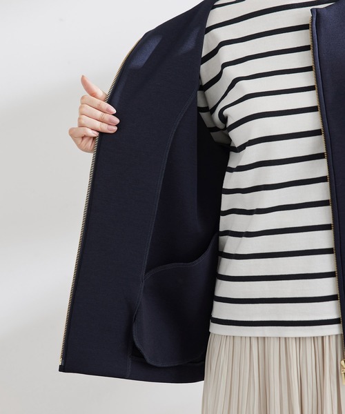 ROPE' PICNIC（ロペピクニック）の「ボックスシルエットダンボールブルゾン（ブルゾン・レディース・ベージュ/ネイビー/オフホワイト・38）」の13枚目の写真