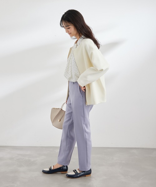 ROPE' PICNIC（ロペピクニック）の「ボックスシルエットダンボールブルゾン（ブルゾン・レディース・ベージュ/ネイビー/オフホワイト・38）」の8枚目の写真