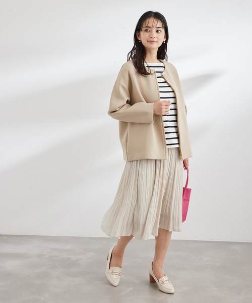 ROPE' PICNIC（ロペピクニック）の「ボックスシルエットダンボールブルゾン（ブルゾン・レディース・ベージュ/ネイビー/オフホワイト・38）」の6枚目の写真