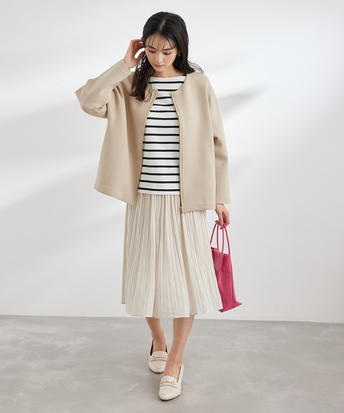 ROPE' PICNIC（ロペピクニック）の「ボックスシルエットダンボールブルゾン（ブルゾン・レディース・ベージュ/ネイビー/オフホワイト・38）」の20枚目の写真