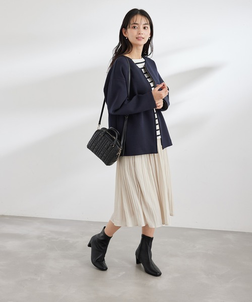 ROPE' PICNIC（ロペピクニック）の「ボックスシルエットダンボールブルゾン（ブルゾン・レディース・ベージュ/ネイビー/オフホワイト・38）」の17枚目の写真