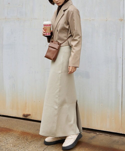 Fashion Letter(ファッションレター)の「12Gニットロングスカート(スカート・レディース・オフホワイト/ベージュ系その他/レッド系その他/グリーン/ブラック・M)」の7枚目の写真