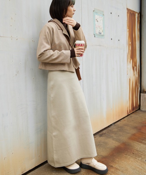 Fashion Letter(ファッションレター)の「12Gニットロングスカート(スカート・レディース・オフホワイト/ベージュ系その他/レッド系その他/グリーン/ブラック・M)」の13枚目の写真