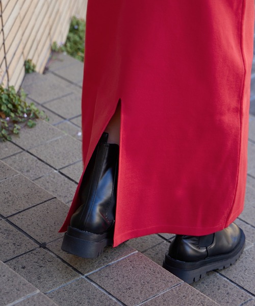 Fashion Letter(ファッションレター)の「12Gニットロングスカート(スカート・レディース・オフホワイト/ベージュ系その他/レッド系その他/グリーン/ブラック・M)」の8枚目の写真