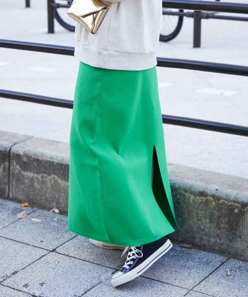 Fashion Letter(ファッションレター)の「12Gニットロングスカート(スカート・レディース・オフホワイト/ベージュ系その他/レッド系その他/グリーン/ブラック・M)」の15枚目の写真