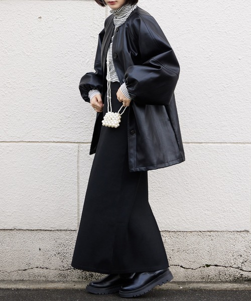 Fashion Letter(ファッションレター)の「12Gニットロングスカート(スカート・レディース・オフホワイト/ベージュ系その他/レッド系その他/グリーン/ブラック・M)」の10枚目の写真