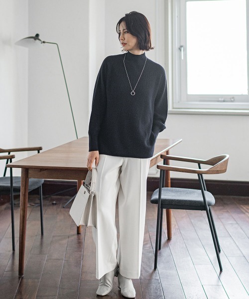 LAUTREAMONT(ロートレアモン)の「2WAYストレッチクリアワイドパンツ≪洗濯機で洗える≫(スラックス・レディース・ネイビー/ピンク/グリーン/オフホワイト・7号/9号/11号)」の22枚目の写真